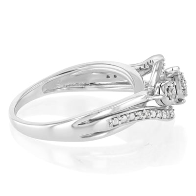 1/6 Carat Diamond Ring in Sterling Silver