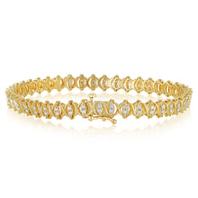 Load image into Gallery viewer, 0.90 Carat Diamond 18cm Bracelet in Gold Plated Silver
