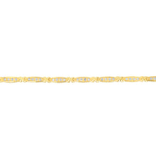 Load image into Gallery viewer, 0.95 Carat Diamond 17.5cm Bracelet in Gold Plated Silver