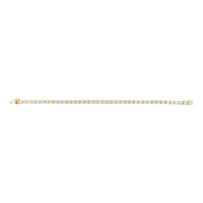 0.95 Carat Diamond Tennis 18.5cm Bracelet in Gold Plated Silver