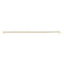 Load image into Gallery viewer, 0.95 Carat Diamond Tennis 19cm  Bracelet in Gold Plated Silver