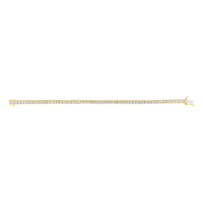 0.95 Carat Diamond Tennis 19cm  Bracelet in Gold Plated Silver