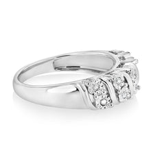 Load image into Gallery viewer, 1/10 Carat Diamond Ring in Sterling Silver