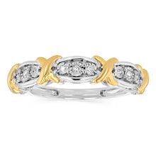 Load image into Gallery viewer, Natural Diamond Ring in Gold Plated Silver