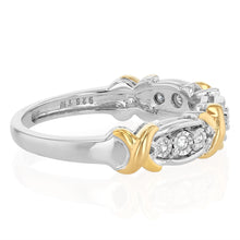 Load image into Gallery viewer, Natural Diamond Ring in Gold Plated Silver
