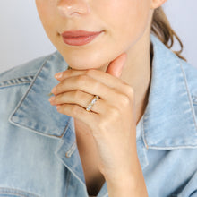 Load image into Gallery viewer, Natural Diamond Ring in Gold Plated Silver