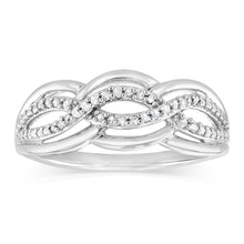 Load image into Gallery viewer, 1/10 Carat Diamond Dress Ring in Sterling Silver