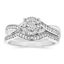 Load image into Gallery viewer, 1/6 Carat Diamond Bridal Ring in Sterling Silver