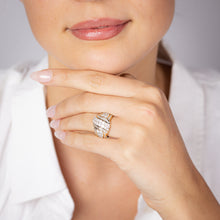 Load image into Gallery viewer, 1.9 Carats Diamond Dress Ring in Gold Plated Silver