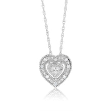 Load image into Gallery viewer, 1/10 Carat Diamond Pendant on 45cm Chain in Sterling Silver