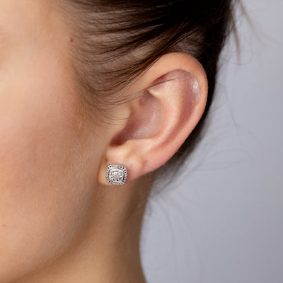 1/10 Diamond Stud Earrings in Sterling Silver