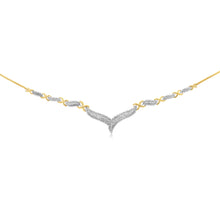 Load image into Gallery viewer, 0.45 Carat Diamond Necklace 2 Tone in Gold Plated Silver