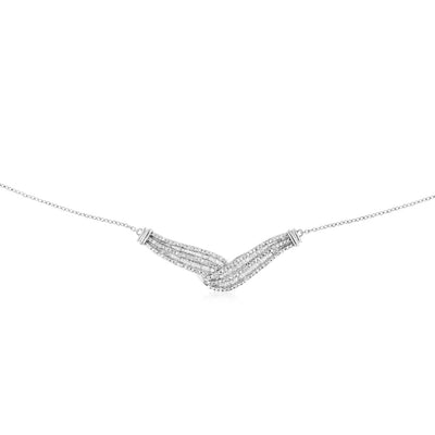 0.95 Carat Diamond Necklace in Sterling Silver
