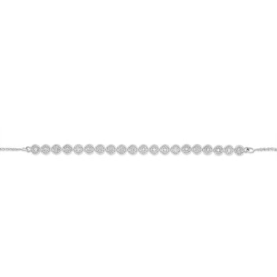 1/5 Carat Diamond Fancy Bracelet Adjustable 24cm in Sterling Silver