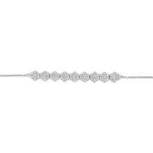 Load image into Gallery viewer, 1/4 Carat Diamond Fancy Bracelet Adjustable 24cm in Sterling Silver