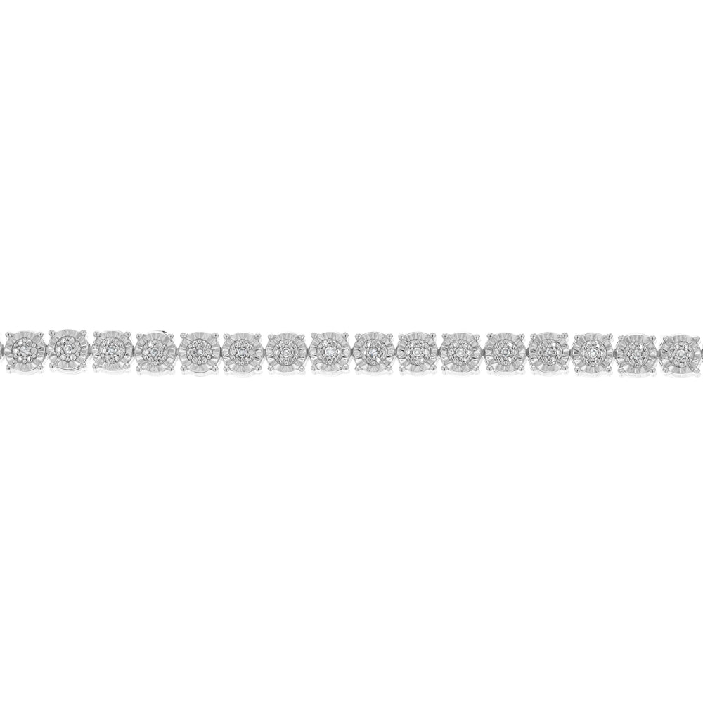 1/5 Carat Diamond 18cm Tennis Bracelet  in Sterling Silver