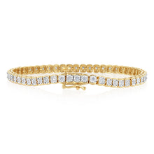Load image into Gallery viewer, 1/2 Carat Diamond 18cm Bracelet in Gold Plated Silver