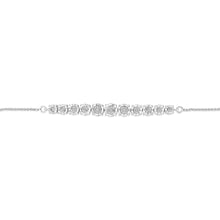 Load image into Gallery viewer, 16 Diamonds Adjustable 24cm Fancy Bracelet in Sterling Silver