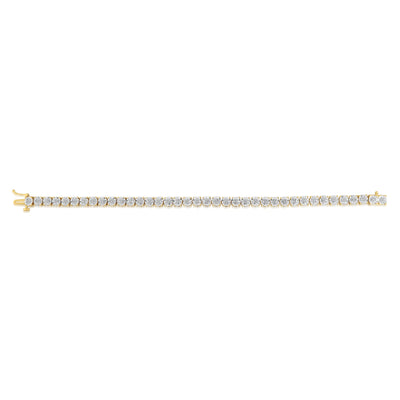 1/4 Carat Diamond 18.5cm Bracelet in Gold Plated Sterling Silver