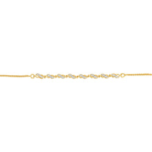 Load image into Gallery viewer, Diamonds Bracelet with 19 Round Brilliant Diamonds in Gold Plated Sterling Silver