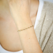 Load image into Gallery viewer, Diamonds Bracelet with 19 Round Brilliant Diamonds in Gold Plated Sterling Silver