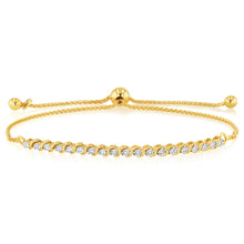 Load image into Gallery viewer, 16 Diamonds Gold Plated Silver