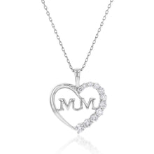 Load image into Gallery viewer, Luminesce Lab Grown 1/4 Carat Diamond Silver Mum Pendant on 45cm Chain