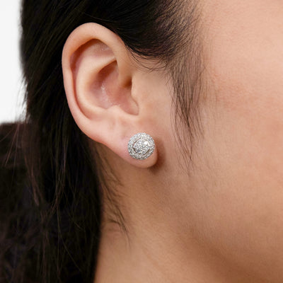 Luminesce Lab Grown 1 Carat Diamond Stud Earrings in Sterling Silver