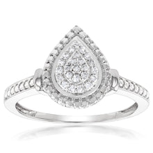 Load image into Gallery viewer, Luminesce Lab Grown Diamond Pear Dress Ring in Silver