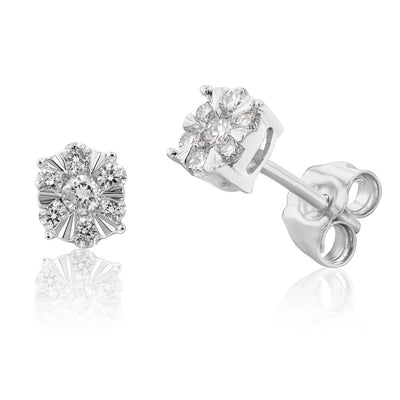Luminesce Lab Grown Diamond 1/4 Carat Stud Earrings in Sterling Silver