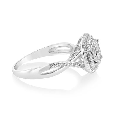 Luminesce Lab Grown Diamond 1/4 Carat Dress Ring in Sterling Silver