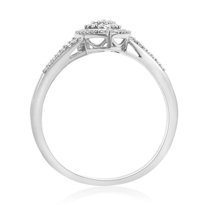 Luminesce Lab Grown  1/4 Carat Diamond Dress Ring in Sterling Silver