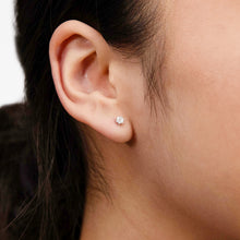Load image into Gallery viewer, Luminesce Lab Grown 1/10 Carat Diamond Stud Earrings in Sterling Silver
