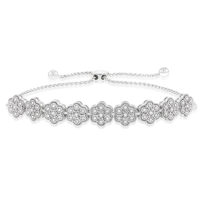 Luminesce Lab Grown 1/5 Carat Diamond Bolo Bracelet in Sterling Silver