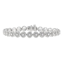 Load image into Gallery viewer, 1/2 Carat Luminesce Lab Grown Diamond Silver Tennis Bracelet 18.4cm Length