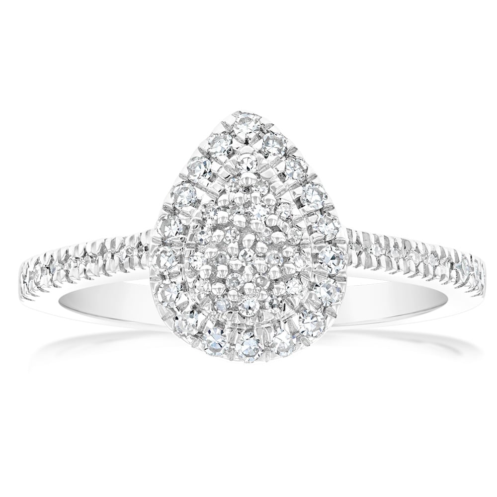 Luminesce Lab Grown 1/4 Carat Diamond Silver Ring with 59 Diamonds