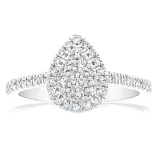 Load image into Gallery viewer, Luminesce Lab Grown 1/4 Carat Diamond Silver Ring with 59 Diamonds