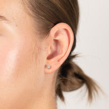 Load image into Gallery viewer, Luminesce Lab Grown 1/10 Carat Diamond Stud Earrings In Sterling Silver