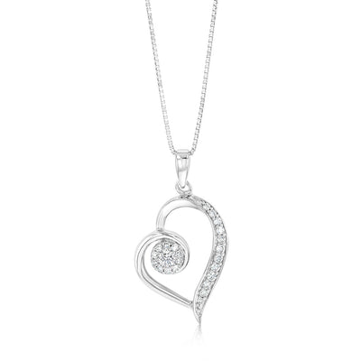 Luminesce Lab Grown 1/4 Carat Diamond Pendant on Chain in Sterling Silver