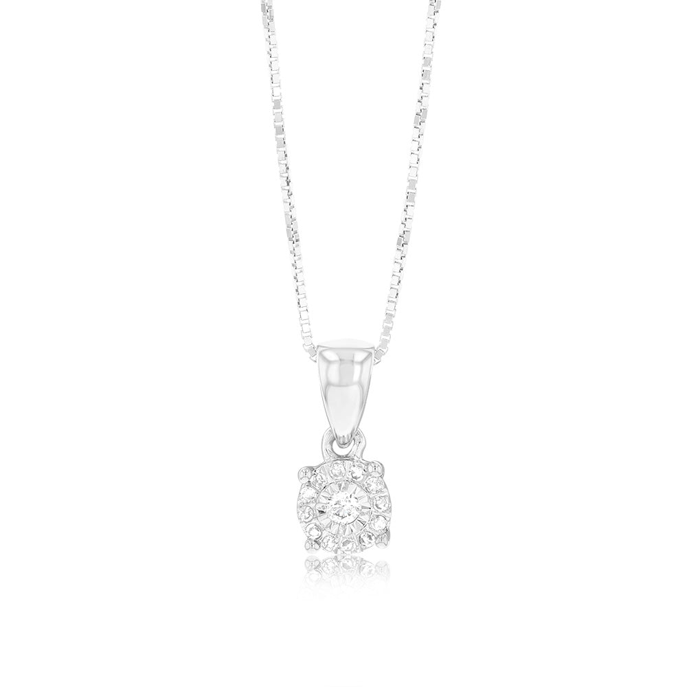 Luminesce Lab Grown 13 Diamonds in Sterling Silver Pendant