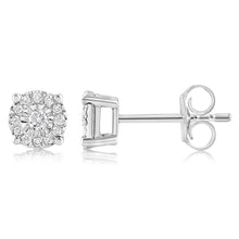 Load image into Gallery viewer, Luminesce Lab Grown 1/6 Carat Diamond Stud Earrings in Sterling Silver