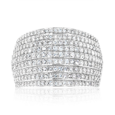 Luminesce Lab Grown 1 Carat Cluster Ring in Sterling Silver