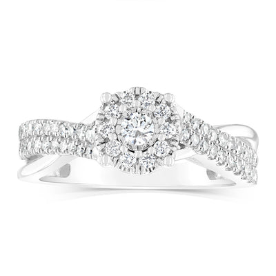 Luminesce Lab Grown 1/2 Carat Diamond Ring in Sterling Silver