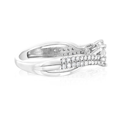 Luminesce Lab Grown 1/2 Carat Diamond Ring in Sterling Silver