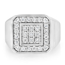 Load image into Gallery viewer, Luminesce Lab Grown 1/4 Carat Diamond Channel Gents Ring in Sterling Silver
