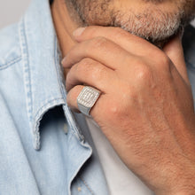 Load image into Gallery viewer, Luminesce Lab Grown 1/4 Carat Diamond Channel Gents Ring in Sterling Silver