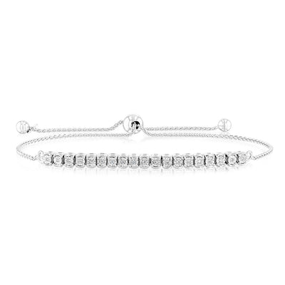 Luminesce Lab Grown 13 Diamonds Bracelet in Sterling Silver