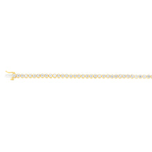 Load image into Gallery viewer, Luminesce Lab Grown 2 Carat Diamond Gold Plated Sterling Silver Bracelet