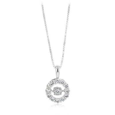 Luminesce Lab Grown 0.40 Carat Diamond Circle Pendant in Sterling Silver