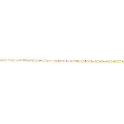 Luminesce Lab Grown 2 Carats Diamond Tennis Bracelet in Gold Plated Silver